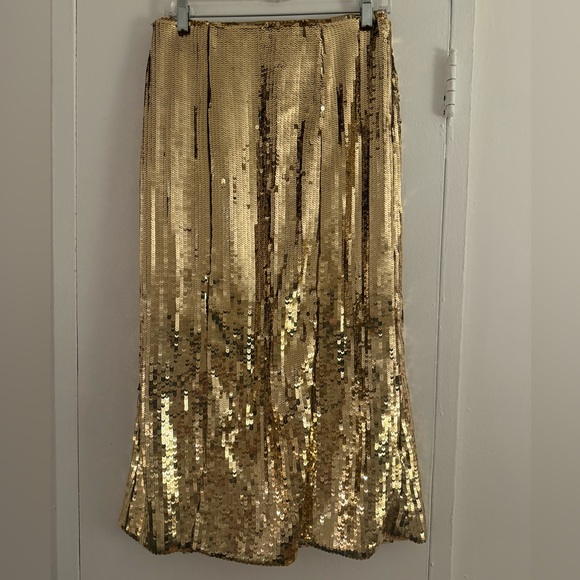 J. Crew Gold Sequin Maxi Skirt - Picture 5 of 9